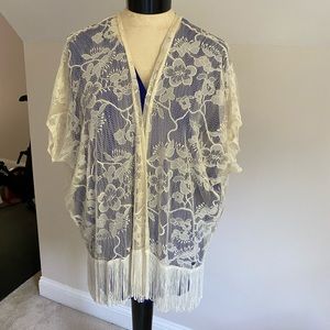 Lace shawl/kimono